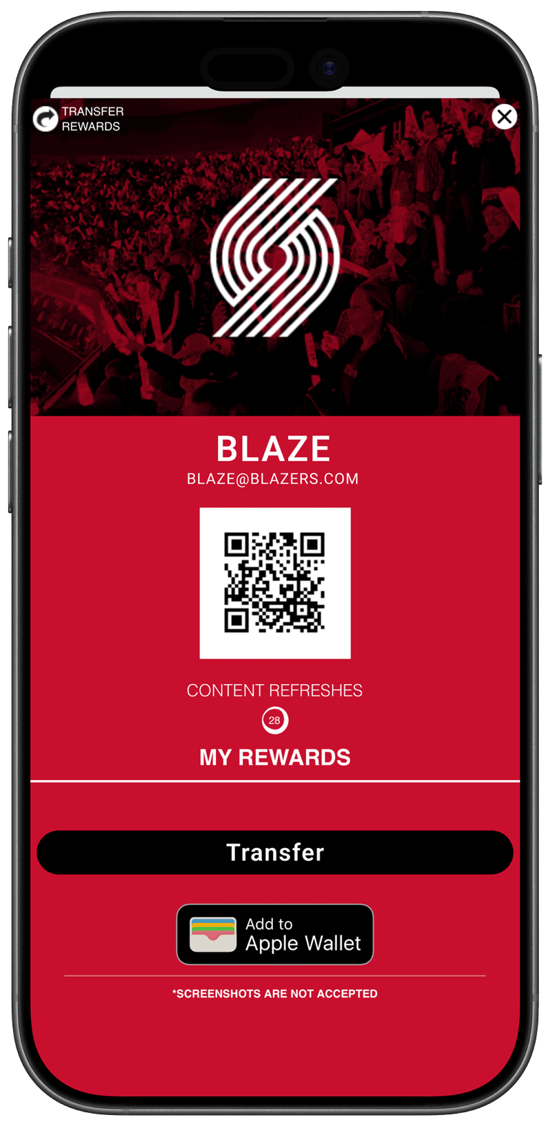 View your Member Pass! Your redeemable offers or stored value will be listed below “My Offers.” To redeem your benefits when applicable, just scan your QR code.